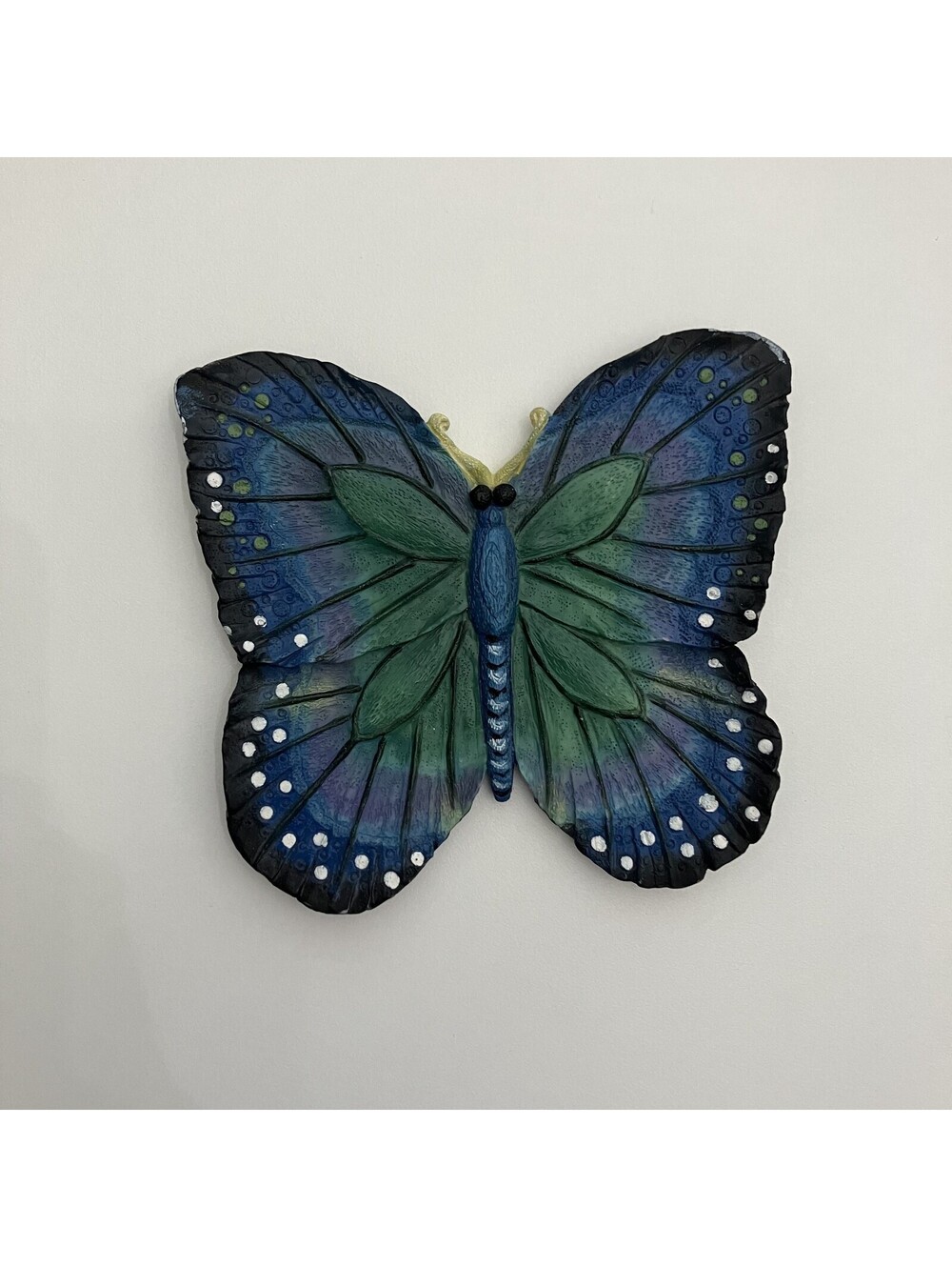 Vintage 90s Resin Butterfly Trinket Dish Wall Art Kitschy Whimsigoth Decor 1997